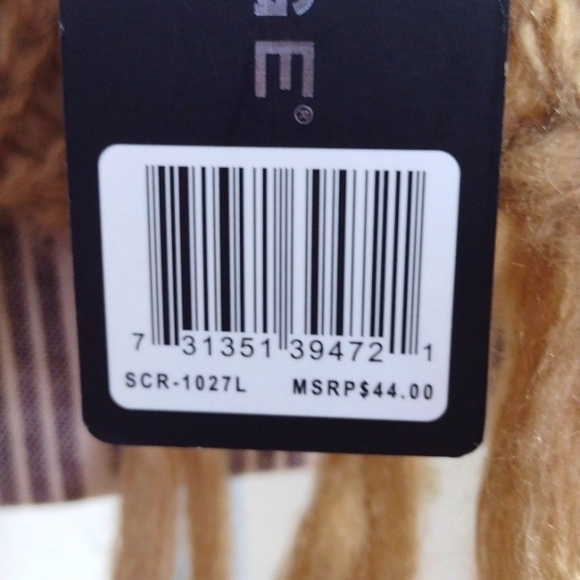 Rampage Tan Super Soft Knit Scarf w/ Fringe OS NWT NEW - Picture 9 of 10